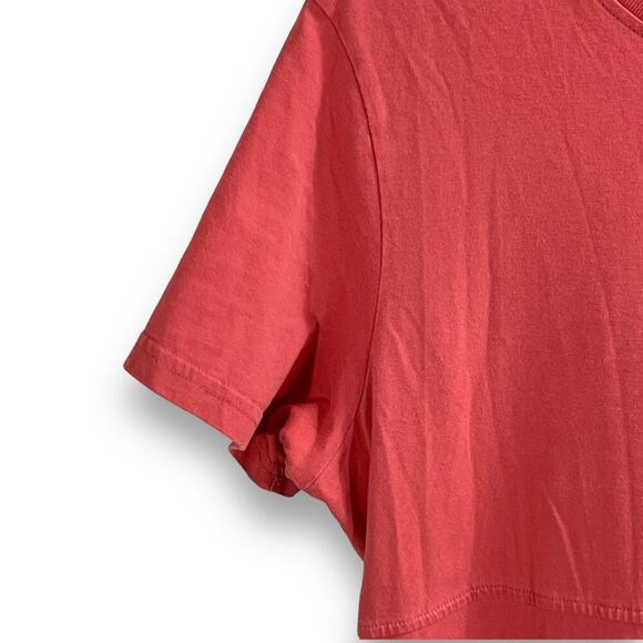 LL Bean Shift Dress Pink Cotton Short Sleeve Large Petite Coastal Clean Girl - Picture 6 of 8